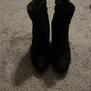 Kelly & Katie Black Suede Ankle Booties